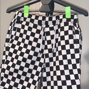 Checkerboard drawstring shorts